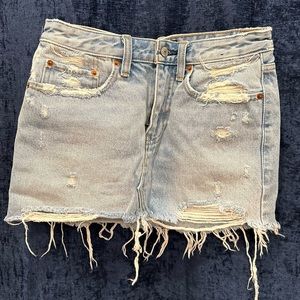 Denim mini skirt